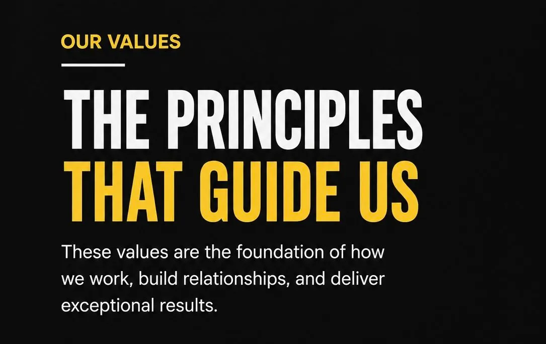 Our values: integrity, quality, collaboration, and community