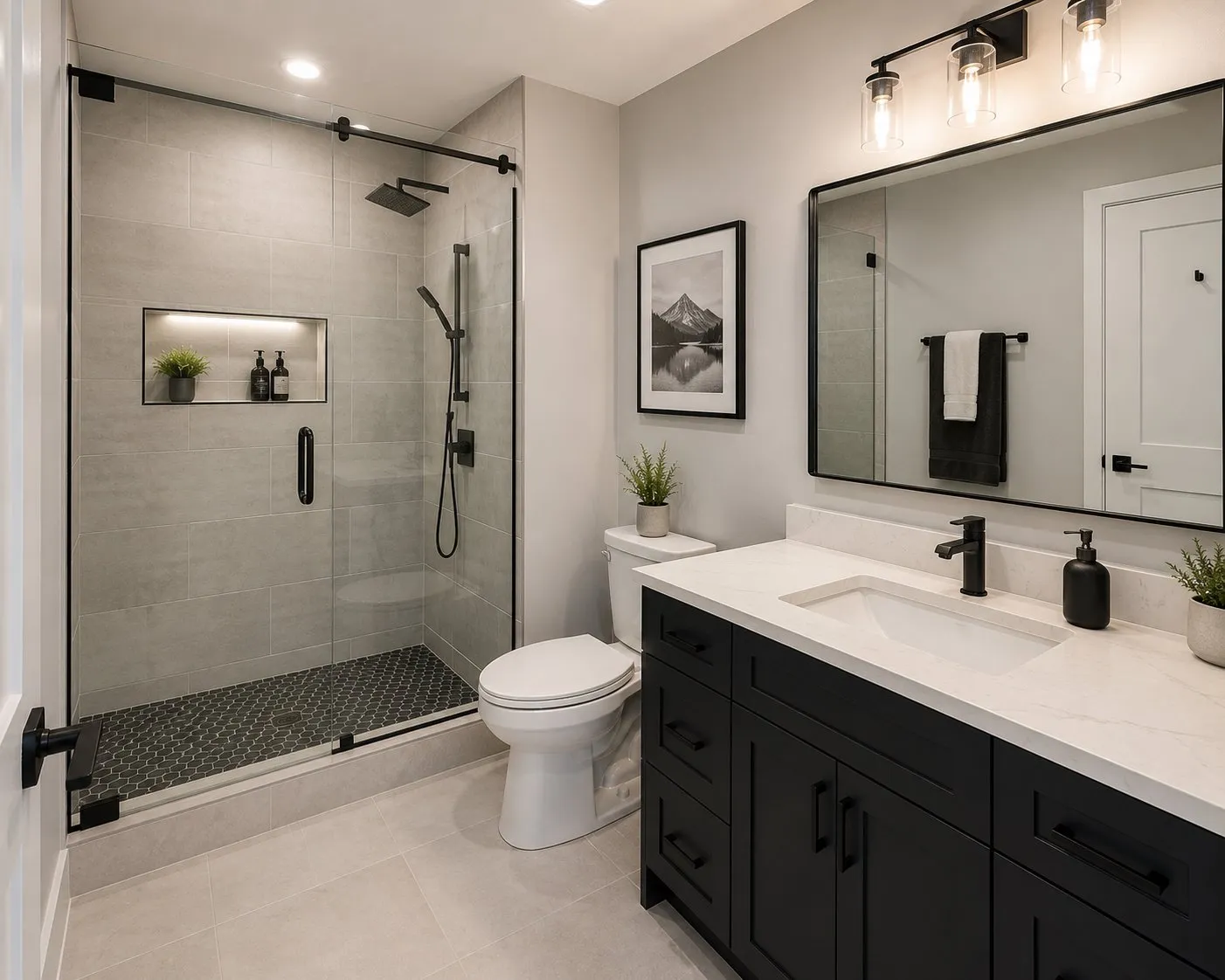 Modern bathroom renovation