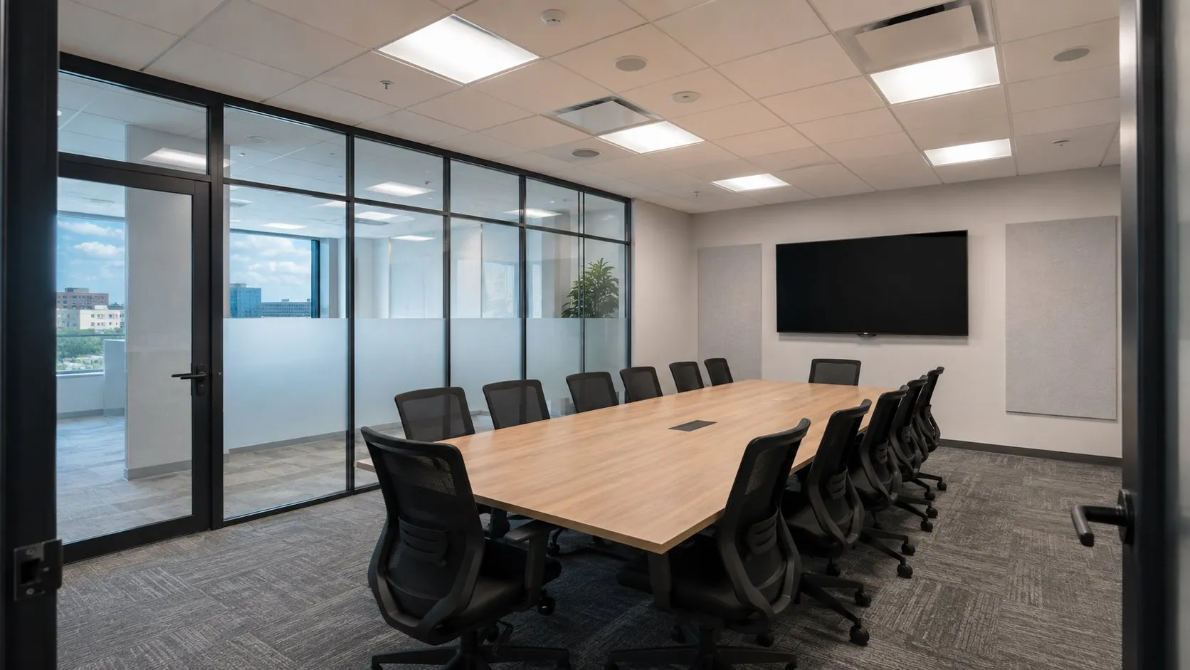 Modern commercial meeting room